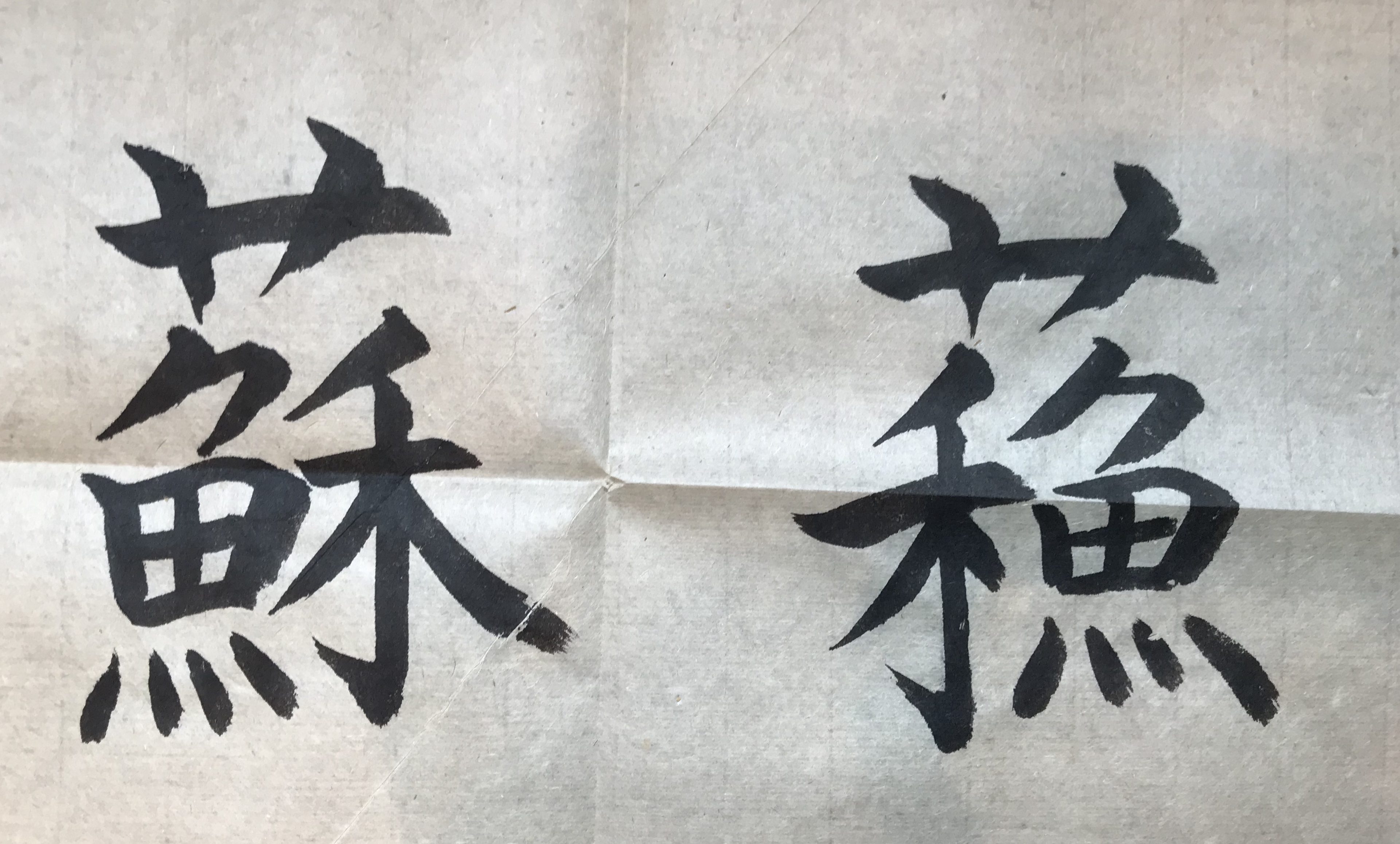 Chinese Character “蘇” and A Fish at Lunch /「蘇」の字と昼食の魚