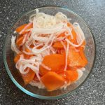 An image of daikon and persimmon salad 